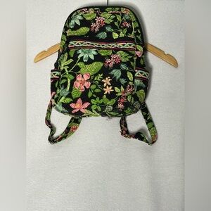 Vera Bradley Black Floral Back Pack
